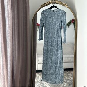 Doen Loire paisley blue midi dress XS
